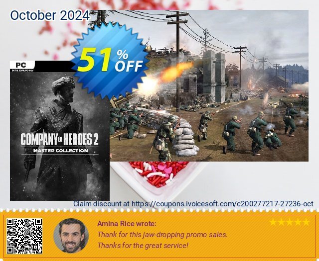 Company of Heroes 2 Master Collection PC discount 51% OFF, 2024 April Fools' Day deals. Company of Heroes 2 Master Collection PC Deal