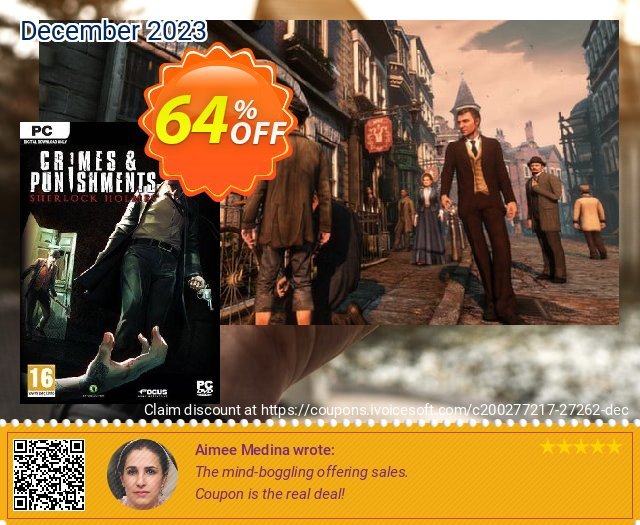 Crimes & Punishments: Sherlock Holmes PC discount 64% OFF, 2024 Easter Day promo. Crimes &amp; Punishments: Sherlock Holmes PC Deal