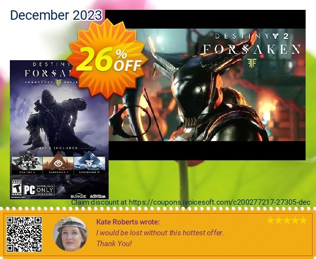 Destiny 2 Forsaken - Legendary Collection PC (APAC) discount 26% OFF, 2024 World Heritage Day offering sales. Destiny 2 Forsaken - Legendary Collection PC (APAC) Deal