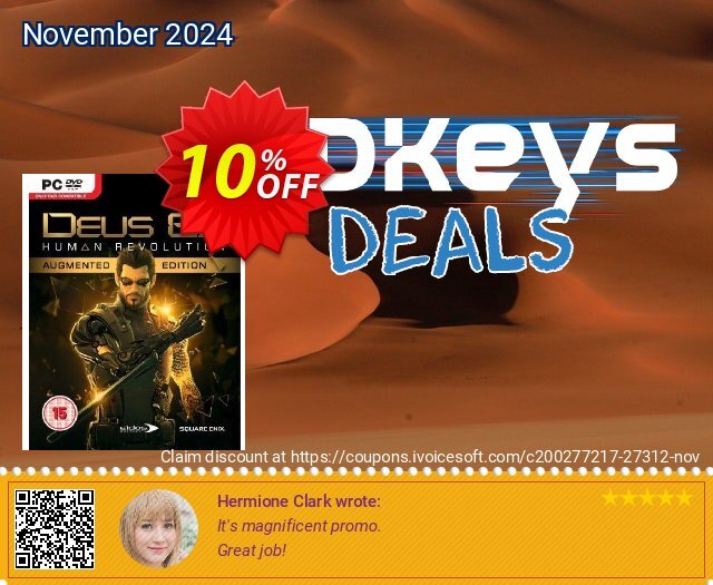 Deus Ex: Human Revolution - Augmented Edition (PC) discount 10% OFF, 2024 Easter Day deals. Deus Ex: Human Revolution - Augmented Edition (PC) Deal