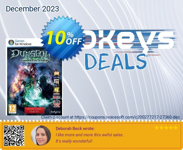 Dungeons: The Dark Lord (PC) verwunderlich Promotionsangebot Bildschirmfoto