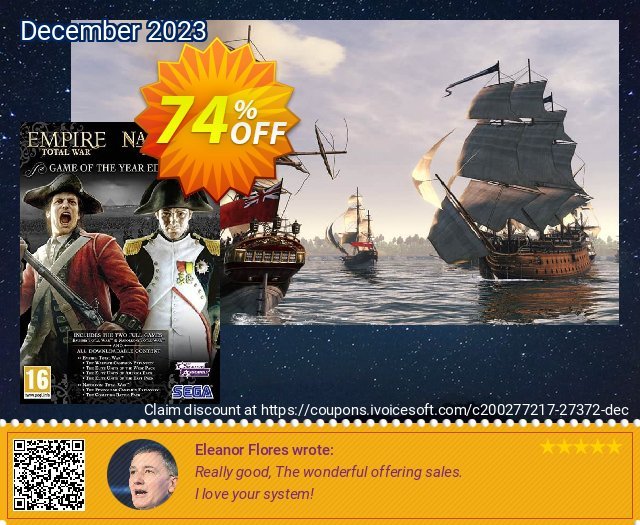 Empire and Napoleon Total War Collection - Game of the Year (PC) discount 74% OFF, 2024 Easter Day offering discount. Empire and Napoleon Total War Collection - Game of the Year (PC) Deal