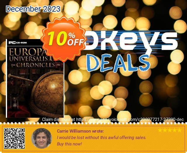 Europa Universalis III 3 Chronicles (PC) discount 10% OFF, 2024 World Heritage Day discount. Europa Universalis III 3 Chronicles (PC) Deal