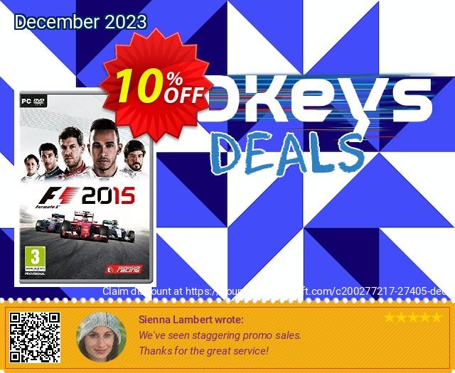 F1 2015 PC terbatas kupon diskon Screenshot