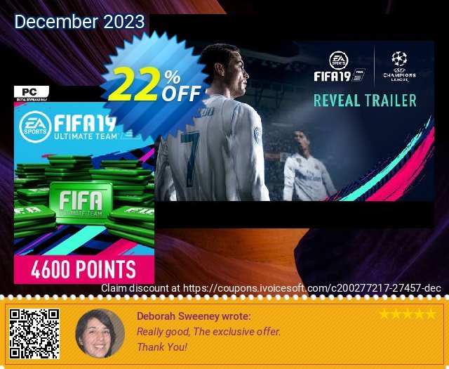 FIFA 19 - 4600 FUT Points PC discount 22% OFF, 2024 Memorial Day offering sales. FIFA 19 - 4600 FUT Points PC Deal