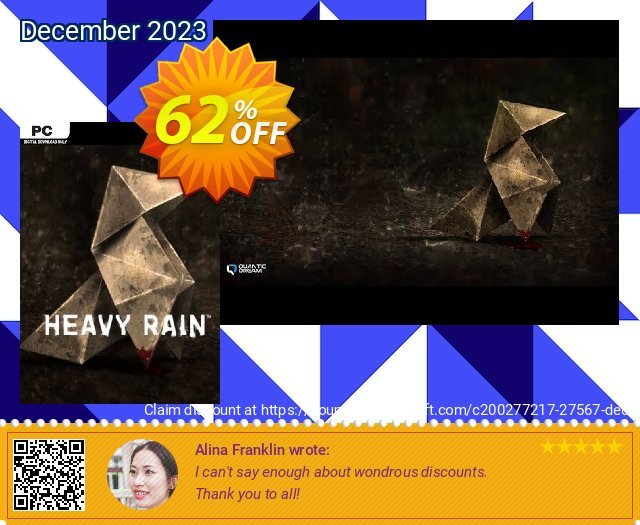 Heavy Rain PC 令人敬畏的 优惠券 软件截图