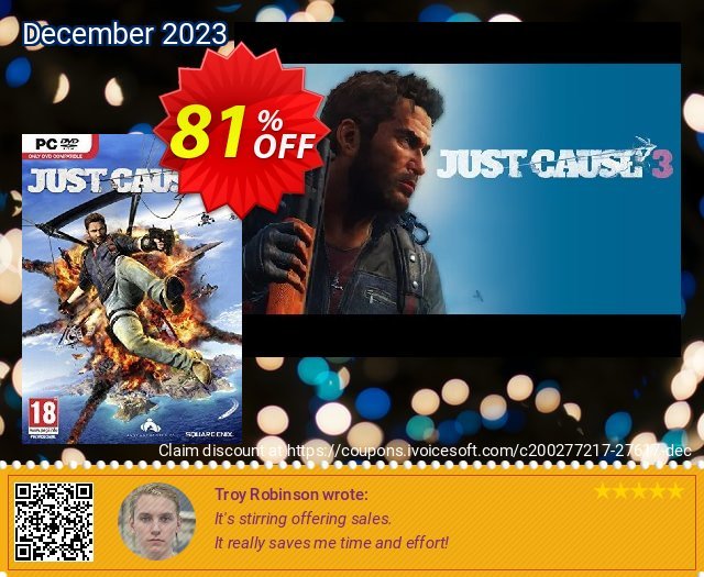 Just Cause 3 PC discount 81% OFF, 2024 Easter Day offer. Just Cause 3 PC Deal