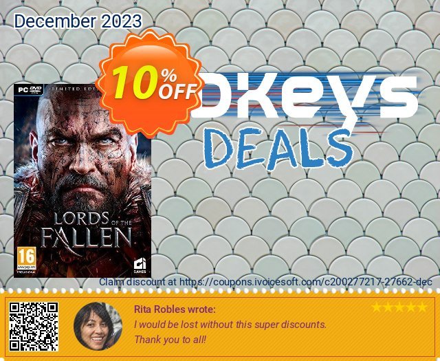 Lords of the Fallen PC discount 10% OFF, 2024 World Press Freedom Day offering sales. Lords of the Fallen PC Deal