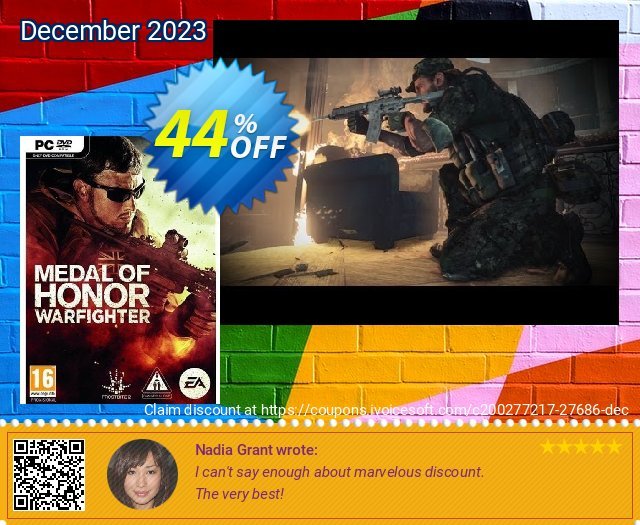 Medal of Honor Warfighter PC discount 44% OFF, 2024 April Fools' Day offering sales. Medal of Honor Warfighter PC Deal