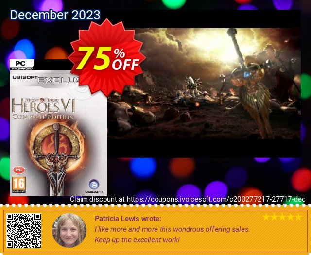 Might & Magic Heroes VI 6 - Complete Edition PC (EU) discount 75% OFF, 2024 Easter Day promo sales. Might &amp; Magic Heroes VI 6 - Complete Edition PC (EU) Deal