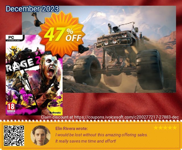 Rage 2 PC (US) discount 47% OFF, 2024 Resurrection Sunday offer. Rage 2 PC (US) Deal