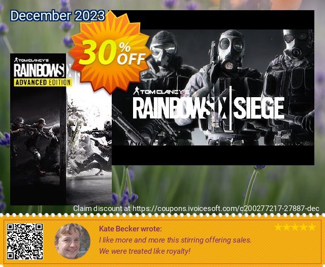 Tom Clancy's Rainbow Six Siege: Advanced Edition PC discount 30% OFF, 2024 Easter Day offering deals. Tom Clancy's Rainbow Six Siege: Advanced Edition PC Deal
