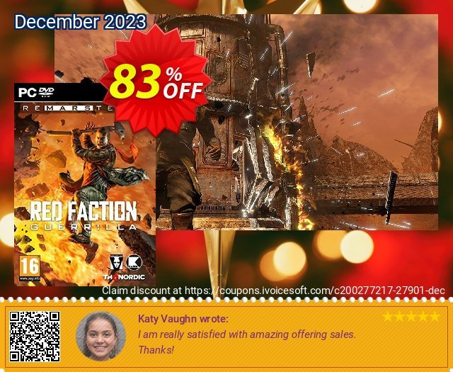 Red Faction Guerrilla Re-Mars-tered PC discount 83% OFF, 2024 April Fools' Day deals. Red Faction Guerrilla Re-Mars-tered PC Deal