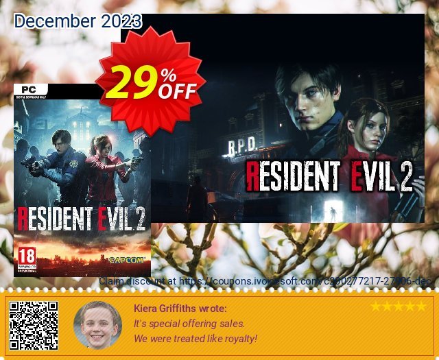 Resident Evil 2 / Biohazard RE:2 PC + DLC discount 29% OFF, 2024 April Fools' Day offering deals. Resident Evil 2 / Biohazard RE:2 PC + DLC Deal