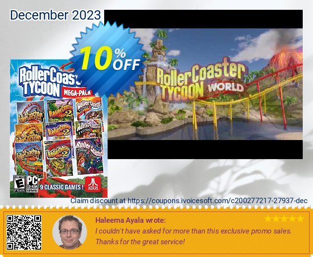 Rollercoaster Tycoon Mega Pack PC discount 10% OFF, 2022 Spring offering sales. Rollercoaster Tycoon Mega Pack PC Deal
