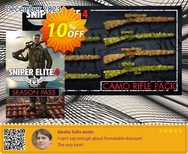 Sniper Elite 4 PC - Season Pass überraschend Ermäßigung Bildschirmfoto