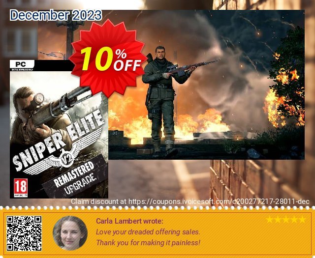 Sniper Elite V2 Remastered Upgrade PC verwunderlich Verkaufsförderung Bildschirmfoto