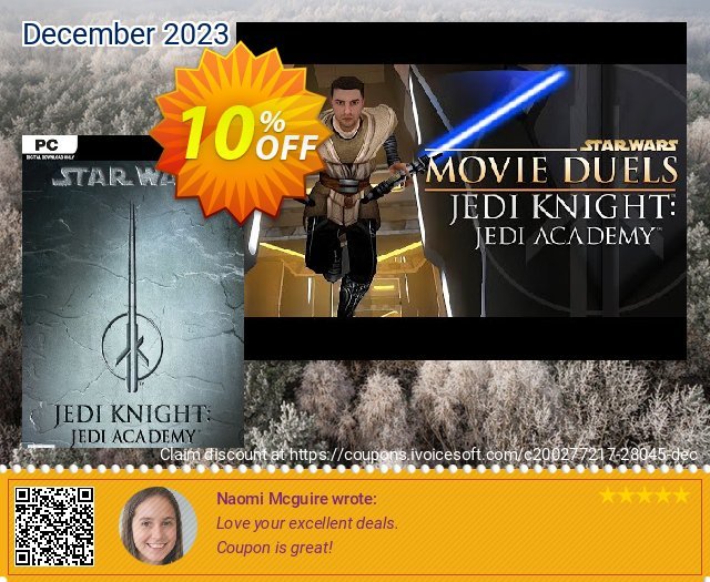 STAR WARS Jedi Knight Jedi Academy PC beeindruckend Verkaufsförderung Bildschirmfoto