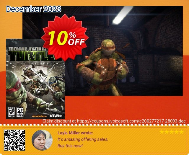 Teenage Mutant Ninja Turtles: Out of the Shadows PC discount 10% OFF, 2024 Resurrection Sunday discount. Teenage Mutant Ninja Turtles: Out of the Shadows PC Deal