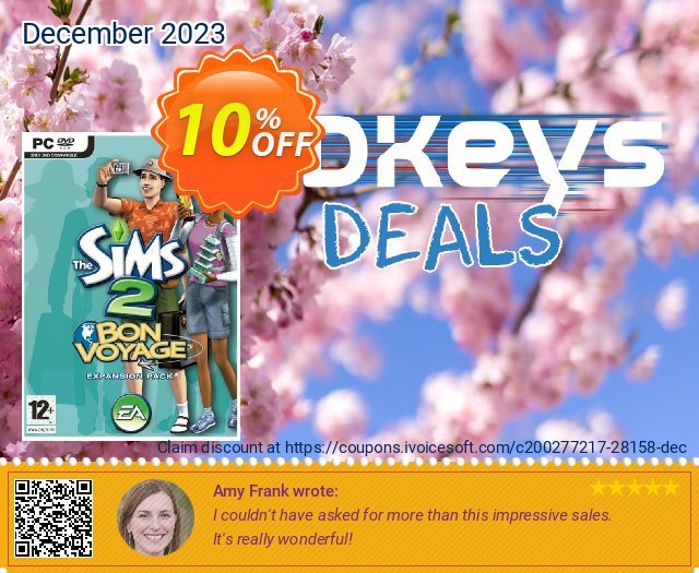 The Sims 2: Bon Voyage Expansion Pack PC discount 10% OFF, 2024 Resurrection Sunday offering sales. The Sims 2: Bon Voyage Expansion Pack PC Deal