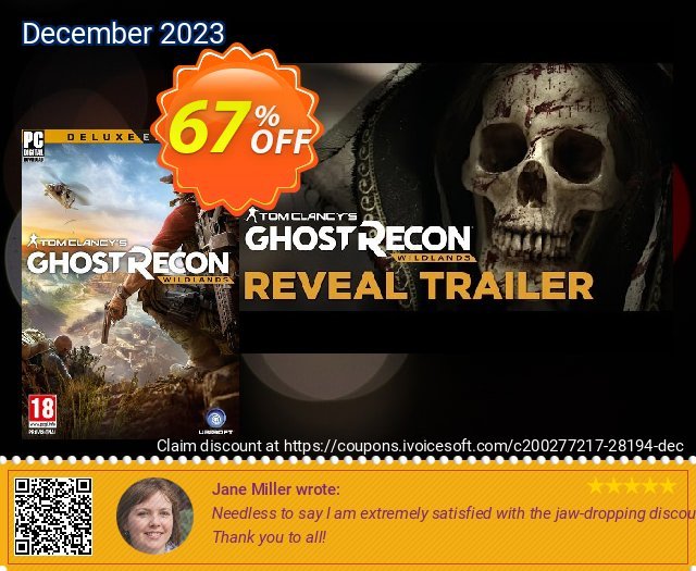Tom Clancy’s Ghost Recon Wildlands Deluxe Edition PC 惊人的 优惠码 软件截图