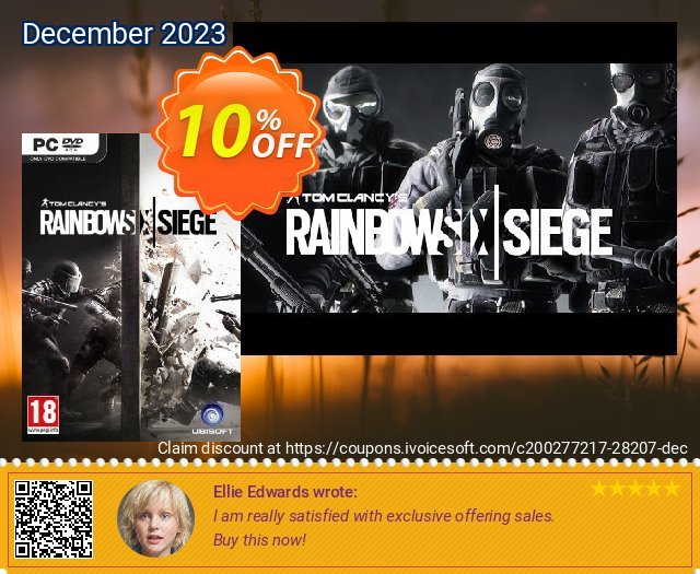 Tom Clancys Rainbow Six Siege PC (ENG) discount 10% OFF, 2024 Easter Day discount. Tom Clancys Rainbow Six Siege PC (ENG) Deal