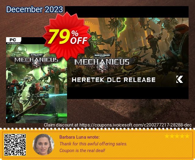 Warhammer 40,000 Mechanicus - Heretek DLC PC 激动的 产品销售 软件截图