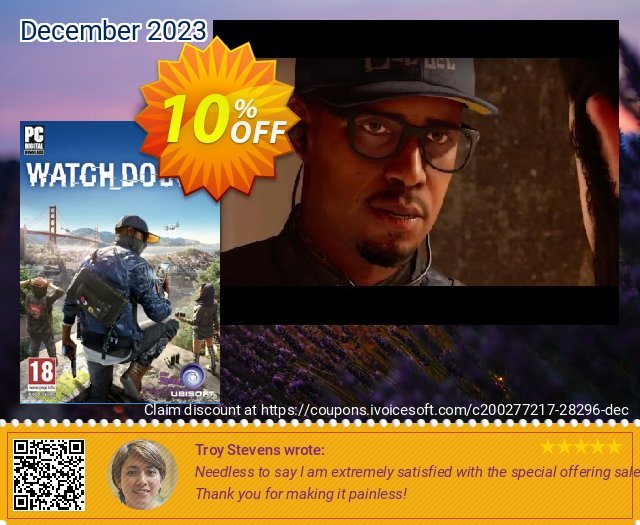 Watch Dogs 2 PC (Asia) discount 10% OFF, 2024 Easter offering sales. Watch Dogs 2 PC (Asia) Deal