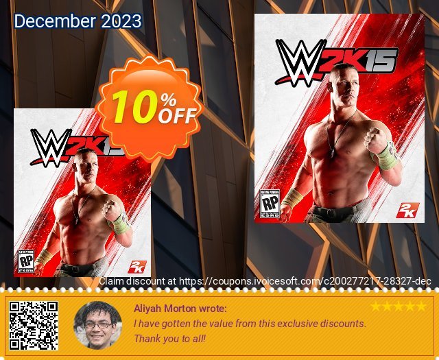 WWE 2K15 PC discount 10% OFF, 2024 Easter Day offering sales. WWE 2K15 PC Deal