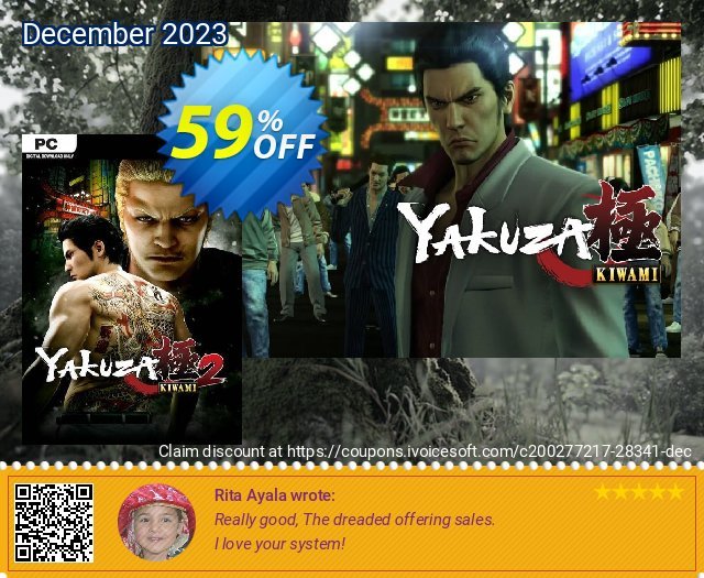 Yakuza Kiwami 2 PC + DLC discount 59% OFF, 2024 April Fools' Day offering discount. Yakuza Kiwami 2 PC + DLC Deal