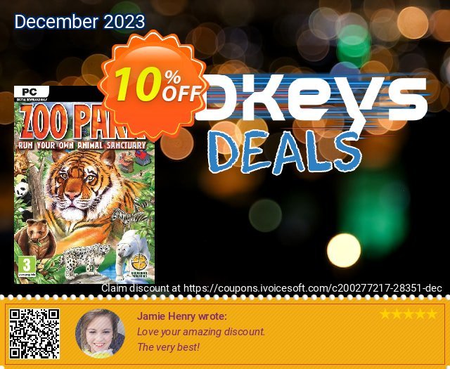 Zoo Park PC discount 10% OFF, 2024 April Fools' Day offering sales. Zoo Park PC Deal