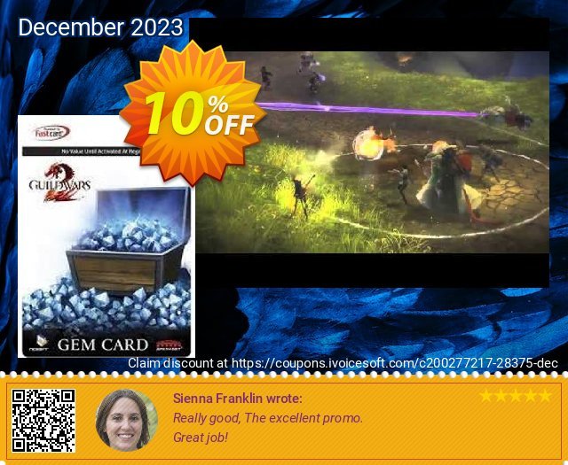 Guild Wars 2 Gem Card 1200 (PC) 激动的 优惠 软件截图