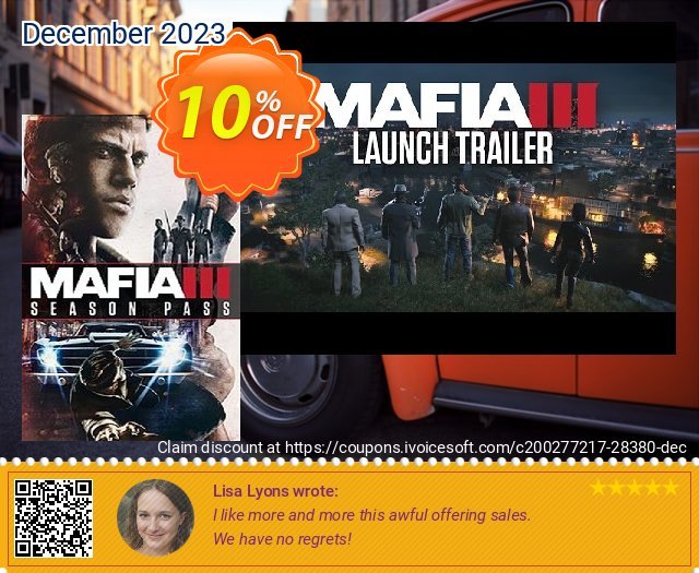 Mafia III 3 Season Pass PC discount 10% OFF, 2024 World Heritage Day offering sales. Mafia III 3 Season Pass PC Deal