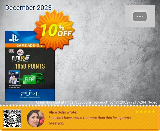 1050 FIFA 18 Points PS4 PSN Code - UK account mewah penjualan Screenshot