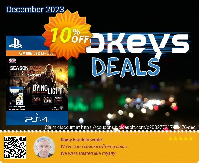 Dying Light Season Pass PS4 discount 10% OFF, 2024 April Fools' Day offering deals. Dying Light Season Pass PS4 Deal
