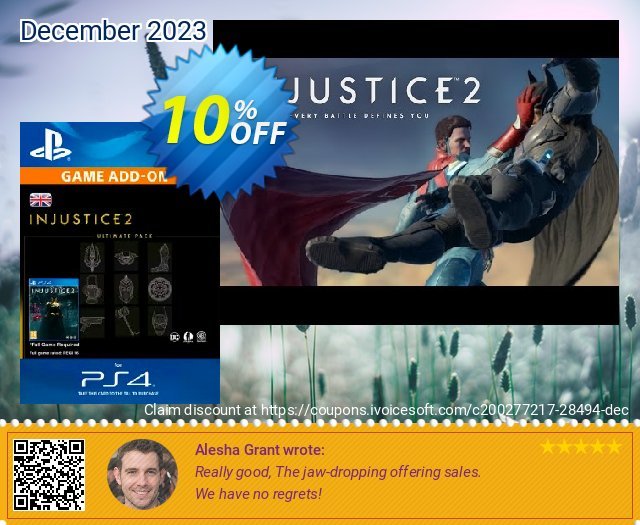 Injustice 2 Ultimate Pack PS4 discount 10% OFF, 2024 World Backup Day offering discount. Injustice 2 Ultimate Pack PS4 Deal
