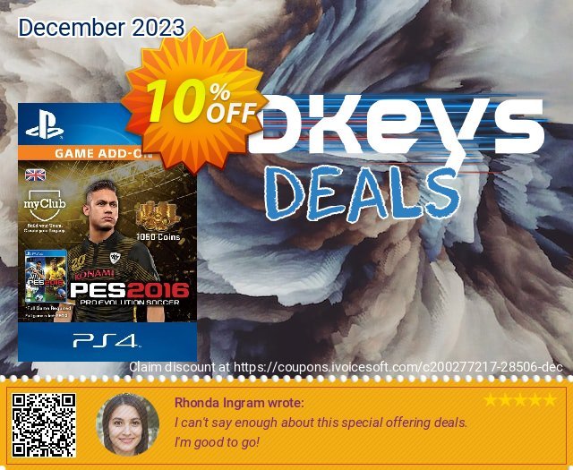 PES 2016 - 1050 myClub Coins PS4 mewah penawaran loyalitas pelanggan Screenshot