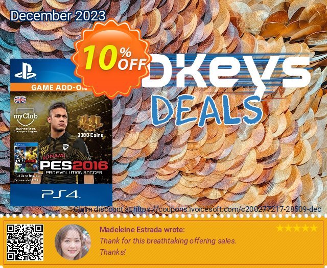PES 2016 - 3300 myClub Coins PS4 tidak masuk akal voucher promo Screenshot