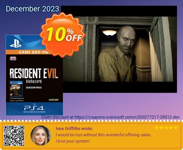 Resident Evil 7 - Biohazard Season Pass PS4 discount 10% OFF, 2024 Easter Day offering discount. Resident Evil 7 - Biohazard Season Pass PS4 Deal