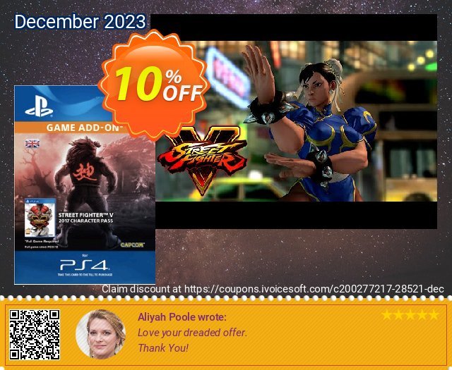 Street Fighter V 5 - Character Pass PS4 uneingeschränkt Verkaufsförderung Bildschirmfoto
