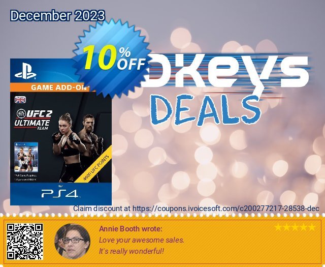 UFC 2 - 4600 Points PS4 verwunderlich Verkaufsförderung Bildschirmfoto