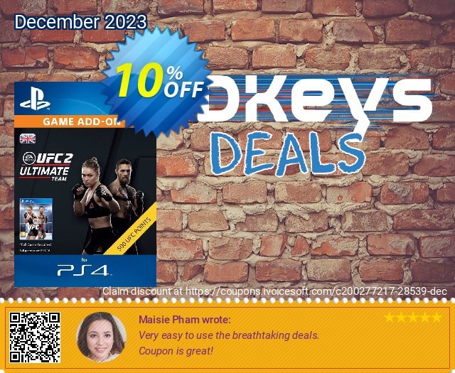 UFC 2 - 500 Points PS4 discount 10% OFF, 2024 Spring offering sales. UFC 2 - 500 Points PS4 Deal