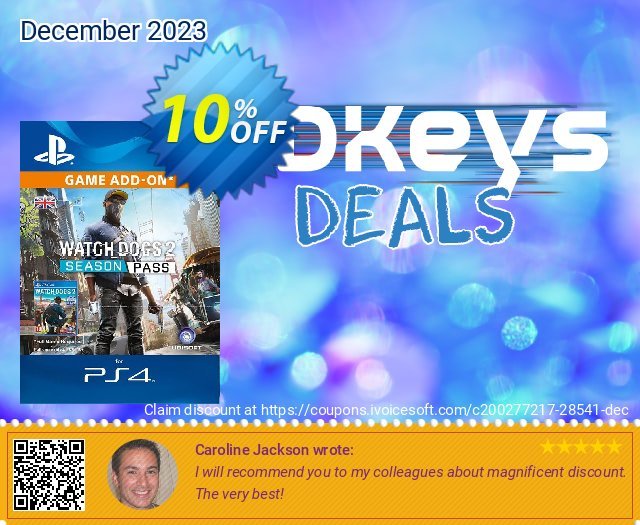 Watchdogs 2 Season Pass PS4 tidak masuk akal kupon Screenshot