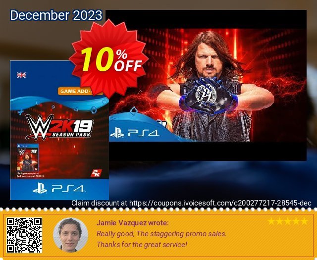WWE 2K19 Season Pass PS4 umwerfenden Sale Aktionen Bildschirmfoto
