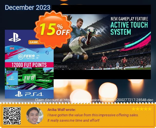 12000 FIFA 19 Points PS4 PSN Code - UK account  최고의   매상  스크린 샷