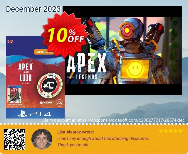 Apex Legends 1000 Coins PS4 (UK) 最 促销 软件截图