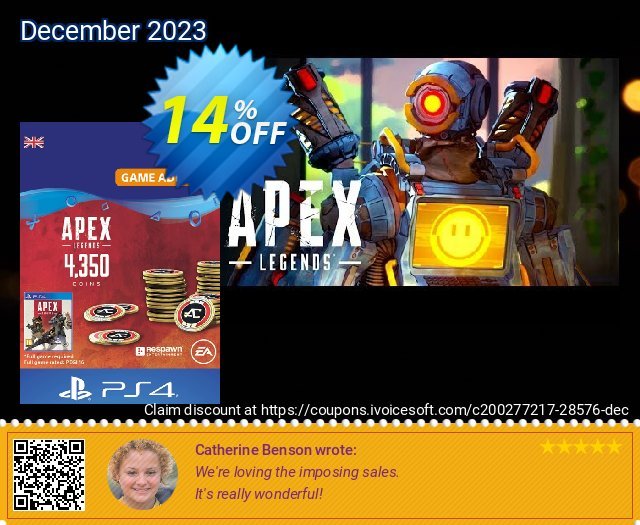 Apex Legends 4350 Coins PS4 (UK) 令人敬畏的 产品销售 软件截图