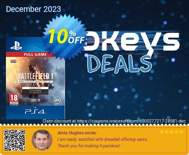 Battlefield 1 Early Enlister Deluxe Edition PS4 惊人的 促销 软件截图