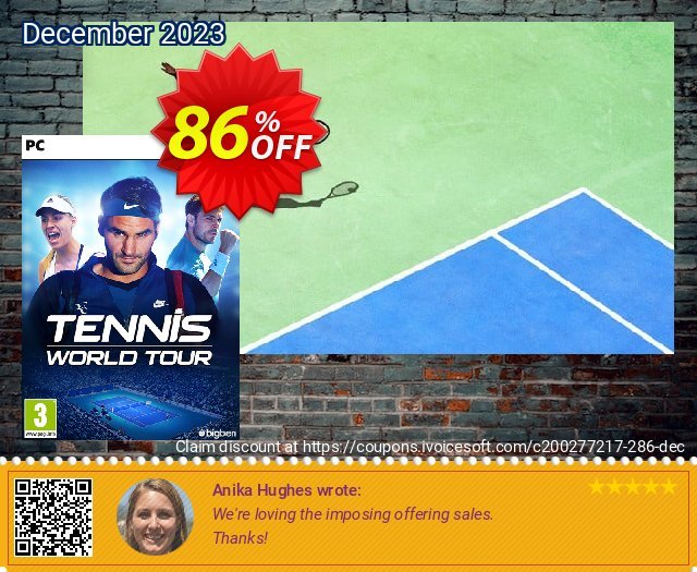 Get 93% OFF Tennis World Tour PC offer