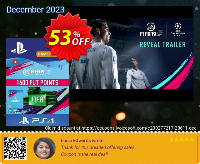 Fifa 19 - 1600 FUT Points PS4 (Switzerland) 惊人的 产品销售 软件截图